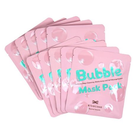 Набор масок для лица Rivecowe Beyond Beauty Bubble Mask Pack, 10 шт