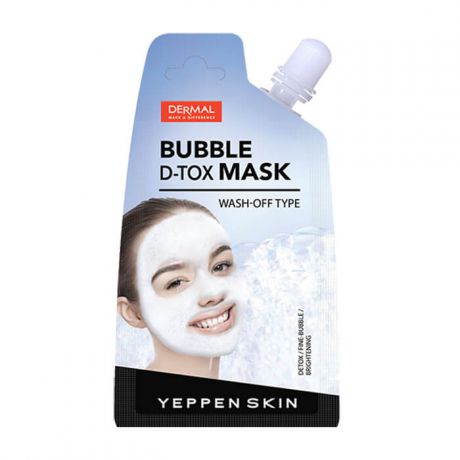 Набор очищающих масок для лица Dermal Yeppen Skin Bubble D-Tox Mask, 10 шт*20 гр.