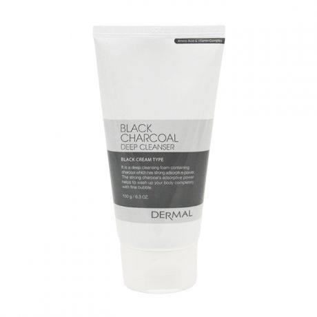 Пенка для умывания Dermal Black Charcoal Deep Cleanser, 150 гр