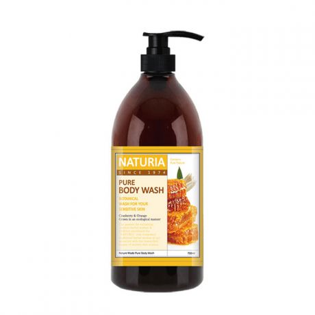 Гель для душа мед и лилия Naturia PURE Body Wash Honey & White Lily, 750 мл