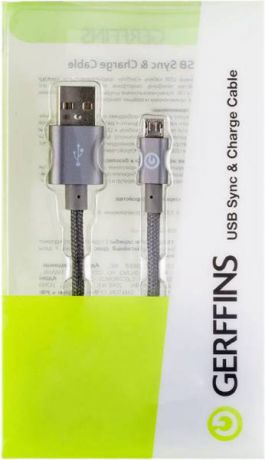 Gerffins USB - micro USB 1м (серый)