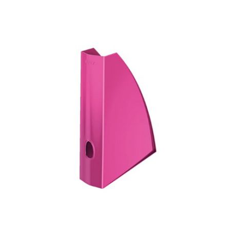 Лоток вертикальный Leitz 52771023 WOW A4 75x312x258мм розовый металлик полистирол