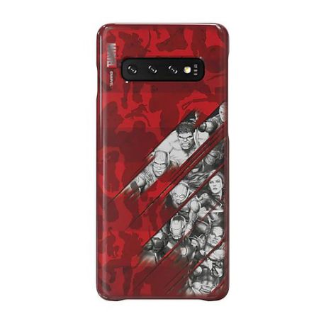 Чехол (клип-кейс) SAMSUNG Marvel Case AvComics, для Samsung Galaxy S10, красный [gp-g973hifgkwi]