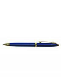 Ручка шариковая автоматическая синяя Silver Luxe 0,7мм, корпус металл.синий, Berlingo/Берлинго