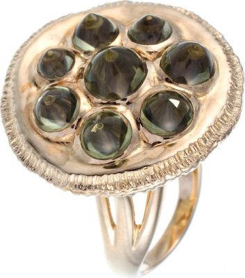 Кольцо с аметистами из серебра