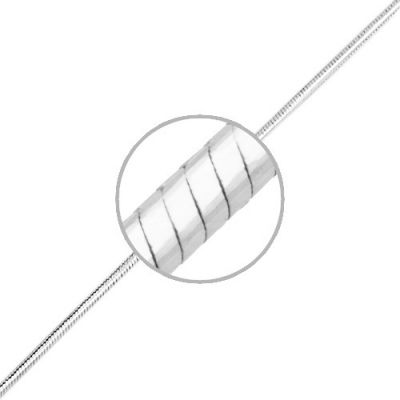 Цепочка плетения "Шнурок" из серебра 925 пробы
