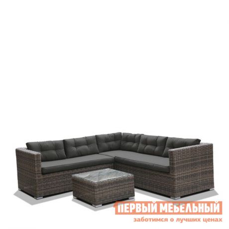 Комплект плетеной мебели Афина-мебель AFM303A Brown/Olive / AFM303B Brown/Grey