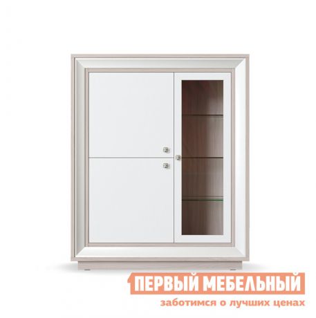 Шкаф-витрина Первый Мебельный Шкаф 3-х дверный низкий (1 стеклодверь) Прато