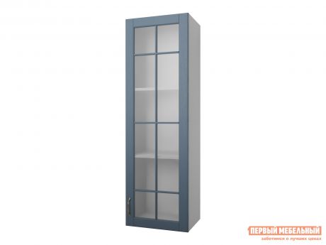 Кухонный модуль Первый Мебельный Полупенал навесной Н=130 см 1 дверь со стеклом 40 см Палермо