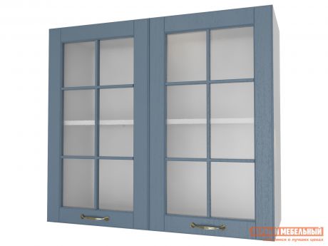 Кухонный модуль Первый Мебельный Шкаф 2 двери со стеклом 80 см Палермо