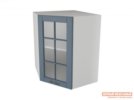Кухонный модуль Первый Мебельный Шкаф угловой трапеция 1 дверь со стеклом 55 см Палермо