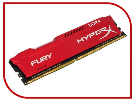 Модуль памяти Kingston HyperX Fury Red DDR4 DIMM 2933MHz PC4-23400 CL17 - 8Gb HX429C17FR2/8