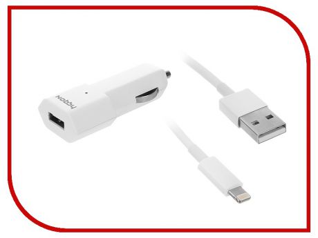 Зарядное устройство Nobby Comfort 014-001 USB 1.2A + кабель 8pin 1.2m SoftTouch White 08996