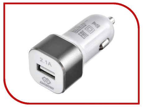 Зарядное устройство Digma USB 2.1A White DGCC-1U-2.1A-WG