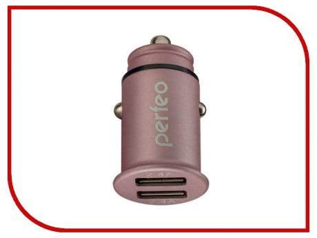Зарядное устройство Perfeo Auto 2 2xUSB 2.4А Pink PF_A4458