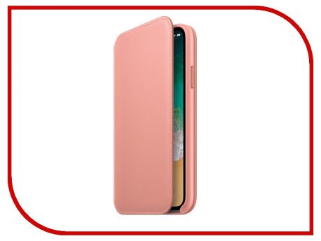 Аксессуар Чехол APPLE iPhone X Leather Folio Soft Pink MRGF2ZM/A
