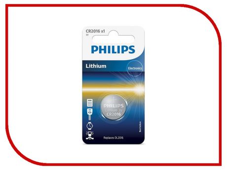 Батарейка CR2016/01B Philips Lithium 3.0V ( 1 штука )