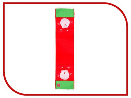 Скатерть-раннер Страна Карнавалия Дед Мороз со снежинками 34x148cm 333479