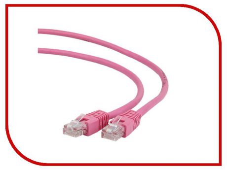 Сетевой кабель Gembird Cablexpert UTP cat.5e 0.25m Pink PP12-0.25M/RO