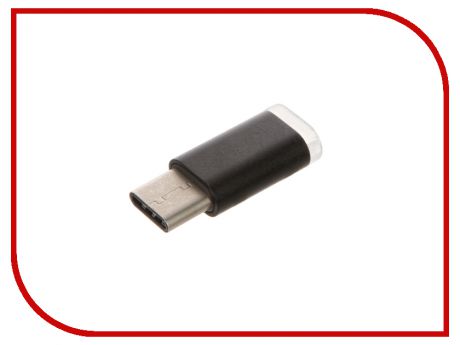 Аксессуар Brosco MicroUSB - Type-C Adapter Black ADPTR-TYPE-C-MUSB-BLACK