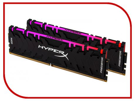 Модуль памяти Kingston HyperX Predator RGB DDR4 DIMM 2933MHz PC4-23466 CL15 - 16Gb KIT (2x8Gb) HX429C15PB3AK2/16 