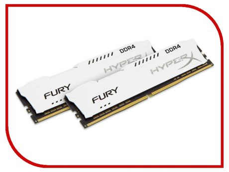 Модуль памяти Kingston HyperX Fury White DDR4 DIMM 3200MHz PC4-25600 CL18 - 32Gb KIT (2x16Gb) HX432C18FWK2/32