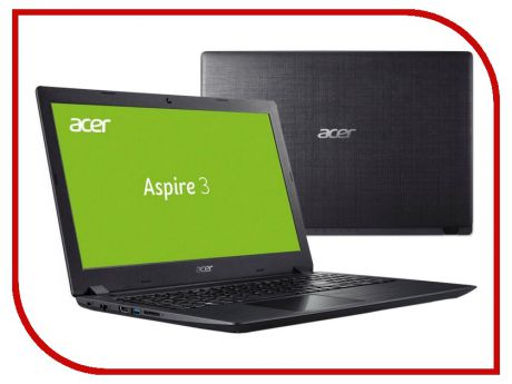 Ноутбук Acer Aspire A315-51-383D Black NX.GNPER.047 (Intel Core i3-7020U 2.3 GHz/6144Mb/1000Gb+128Gb SSD/Intel HD Graphics/Wi-Fi/Bluetooth/Cam/15.6/1920x1080/Windows 10 Home 64-bit)