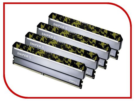 Модуль памяти G.Skill Sniper X DDR4 DIMM 2400MHz PC4-19200 CL17 - 32Gb KIT (4x8Gb) F4-2400C17Q-32GSXK
