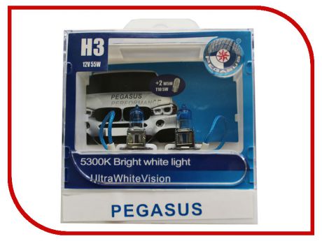Лампа Pegasus H3 + габариты T10 12V 55W (4 штуки)