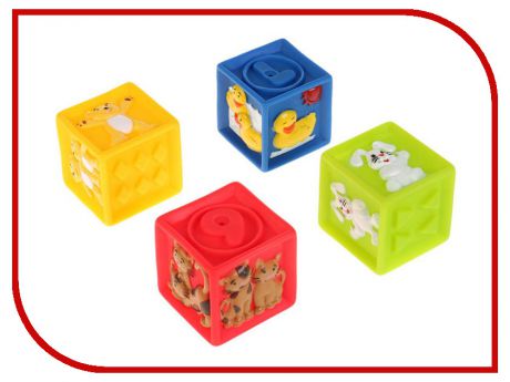 Игрушка Играем вместе Кубики с животными 4шт LXN-2-4