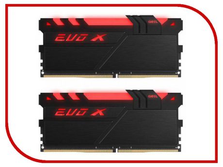 Модуль памяти GeIL EVO X DDR4 DIMM 2400MHz PC4-21300 CL16 - 16Gb KIT (2x8Gb) GEXB416GB2400C16DC