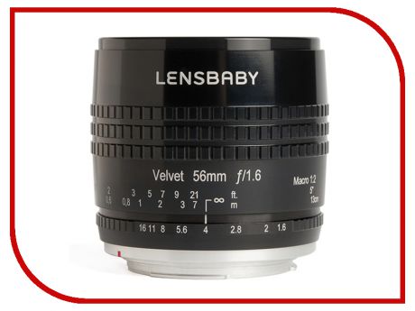 Объектив Lensbaby Velvet 56 mm F/1.6 1:2 Macro Black for Sony E 83050 / LBV56BX