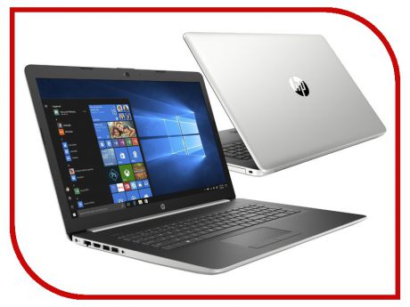 Ноутбук HP 17-by1016ur Natural Silver 5SW79EA (Intel Core i7-8565U 1.8 GHz/8192Mb/1000Gb+128Gb SSD/DVD-RW/AMD Radeon 530 4096Mb/Wi-Fi/Bluetooth/Cam/17.3/1600x900/Windows 10 Home 64-bit)