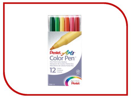 Фломастеры Pentel Color Pen 12 цветов S360-12