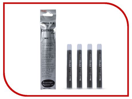 Картридж для ручки-кисти Pentel Pocket Brush Pen Black (4шт) GFKP3-A/GFKPF-A FP10-A