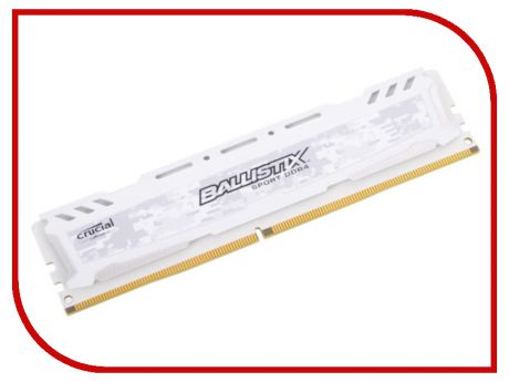 Модуль памяти Crucial Ballistix Sport LT White DDR4 DIMM 2666MHz PC4-21300 CL16 - 8Gb BLS8G4D26BFSC / BLS8G4D26BFSCK