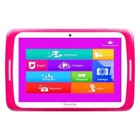 Детский планшет TURBO TurboKids Princess 16Gb, Wi-Fi, Android 7.1, розовый [рт00020508]