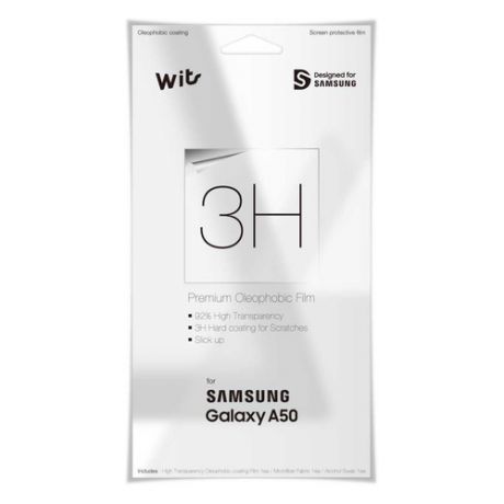 Защитная пленка для экрана SAMSUNG WITS для Samsung Galaxy A50, прозрачная, 1 шт [gp-tfa505wsatw]