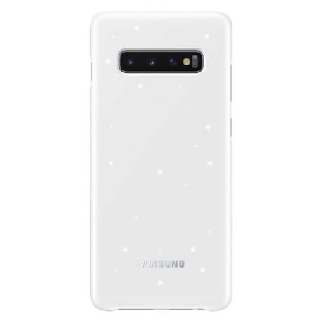 Чехол (клип-кейс) SAMSUNG LED Cover, для Samsung Galaxy S10+, белый [ef-kg975cwegru]