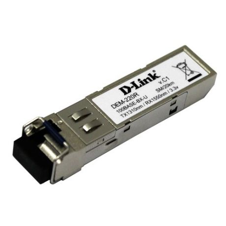 Трансивер D-Link DEM-220R 100Base-BX-U Single-Mode 20KM SFP TX-1310/RX-1550nm