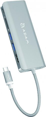 USB концентратор ADAM Elements CASA Ao1 Type C (серебристый)