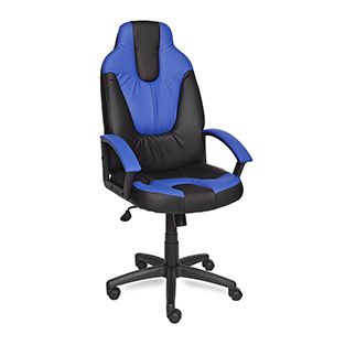 Кресло компьютерное TetChair Neo 2 Доступные цвета обивки: Чёрно-синяя искусственная кожа
