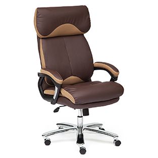 Кресло офисное из натуральной кожи TetChair Grand (brown) Доступные цвета обивки: Натур. корич. кожа + бронзовая сетка