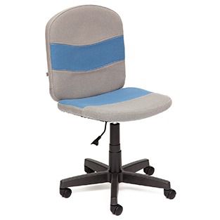 Кресло компьютерное TetChair Степ (Step) Доступные цвета обивки: Серая ткань + синяя ткань