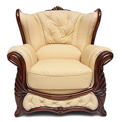 Кресло из натуральной кожи Виктория (Viktoria) Доступные цвета: Эрете