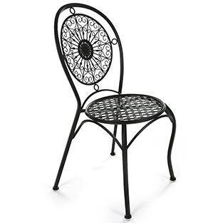 Кованый стул Secret De Maison Глория (Gloria) Доступные цвета: Чёрный