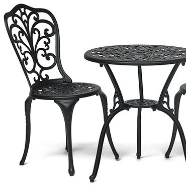 Стол и два стула Secret De Maison Романс (Romance) Доступные цвета: Чёрный