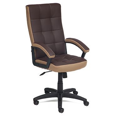 Кресло офисное TetChair Тренди (Trendy) Доступные цвета обивки: Искусств. чёрная кожа + серая сетка