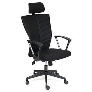 Кресло офисное Кларк Паттерн-7 (Clark Pattern-7) Доступные цвета обивки: Чёрная ткань
