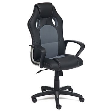 Кресло компьютерное Рейсер (Racer) Доступные цвета обивки: Искусств. чёрная кожа + серая сетка